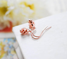 Load image into Gallery viewer, Rose Gold Pinecone Earrings, Pine Cone Earrings, Rose Gold Jewelry, Fall Jewelry, Autumn Jewellery, Gift for mom, Gift for wife
