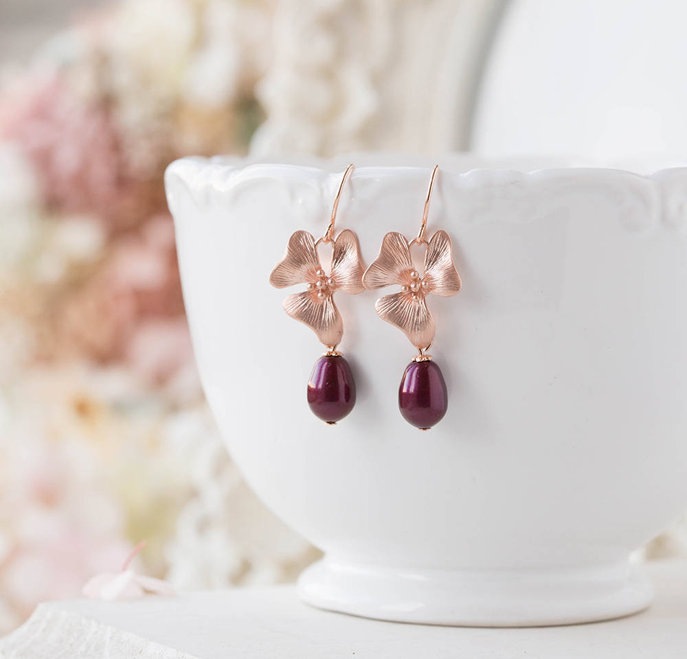 Burgundy jewelry deals for wedding