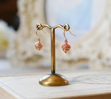 画像をギャラリービューアに読み込む, Rose Gold Acorn Earrings, Fall Jewelry, Autumn Jewellery, Gift for mom sister wife daughter girlfriend, Gift for her, Christmas Gift
