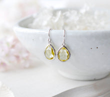 Load image into Gallery viewer, November Birthstone Citrine Earrings in Silver, November Birthday Gift for daughter mom sister wife Girlfriend, Citrine Jewelry
