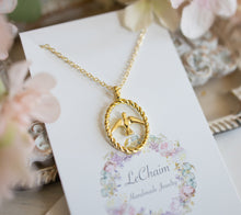 Load image into Gallery viewer, Gold Bird Pendant Necklace, Bird Jewelry, Bird Necklace, Gift for Bird Lover, Birthday Gift for Daughter Mom Wife Sister Girlfriend
