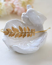 Load image into Gallery viewer, Gold Leaf Headband, Grecian Hairband, Large Leaf Headband, Wedding Headband, Grecian Headpiece, Bridal Hair,  Woodland Wedding
